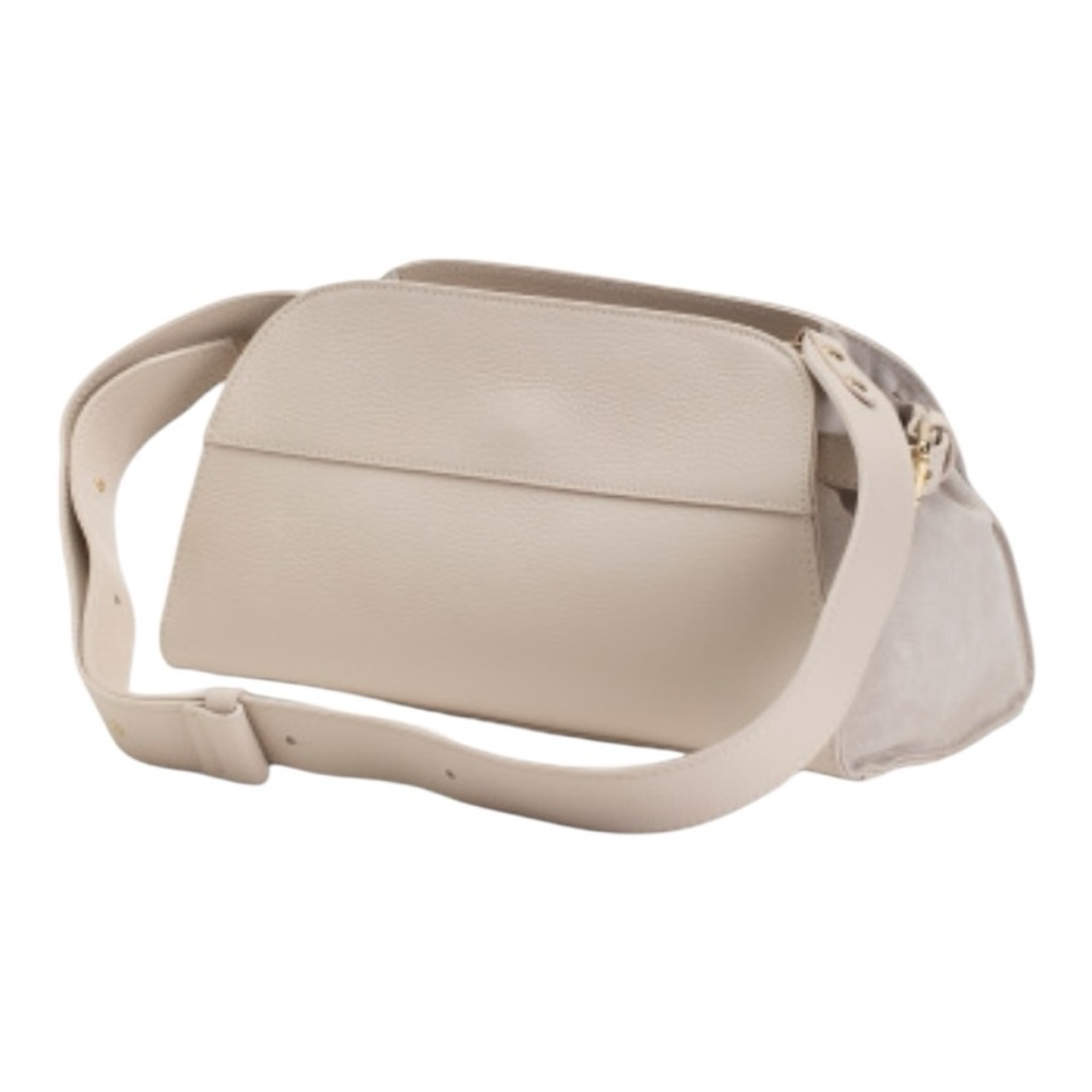 DIVINA FIRENZE Made In Italy Leather Clutch Crossbody With Side Suede Panels NWT